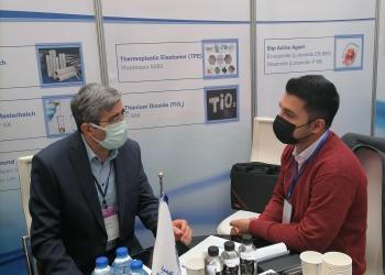 Visiting of Mr. Mehdi Jamshidian, Research and Development Manager of Tehran Pouya Polymer Company-Sixth International Conference and Exhibition of Masterbatch and Polymer Compounds, 15 and 16 January 2022, Tehran, Olympic Hotel